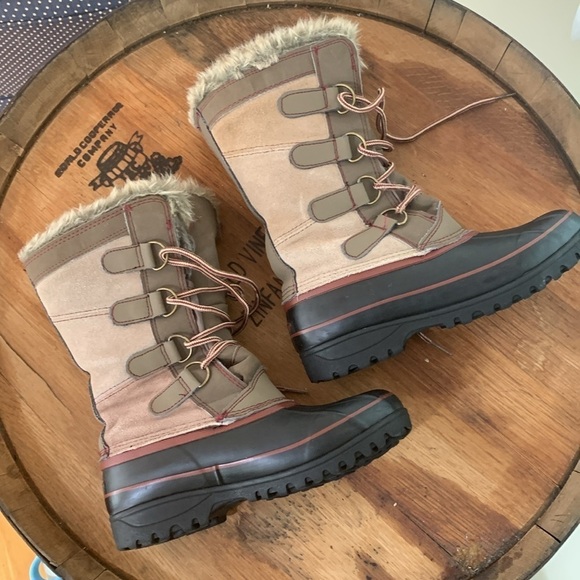 Khombu | North Star Thermolite Faux Fur /Leather / Manmade Winter Duck Boots 6M - Picture 17 of 17